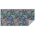 thumbnail image 1 of Blue Pioneer Flower and Paisley Pattern Rectangle Tablecloth 60"x120",Waterproof Polyester Rectangle Table Cloth, Wipeable Spillproof Polyester Tablecloth for Dining, Camping, Indoor and Outdoor, 1 of 5