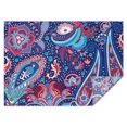 thumbnail image 1 of Blue Pioneer Flower and Paisley Pattern Rectangle Tablecloth 60"x84",Waterproof Polyester Rectangle Table Cloth, Wipeable Spillproof Polyester Tablecloth for Dining, Camping, Indoor and Outdoor, 1 of 5