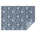 thumbnail image 1 of Blue Pioneer Flower and Paisley Pattern Rectangle Tablecloth 60"x84",Waterproof Polyester Rectangle Table Cloth, Wipeable Spillproof Polyester Tablecloth for Dining, Camping, Indoor and Outdoor, 1 of 5