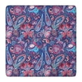 thumbnail image 1 of Blue Pioneer Flower and Paisley Pattern Square Fitted Tablecloth with Elastic Edge,Square Table Cover,Washable Elastic Table Cover for Home Kitchen Party Decor 36"x36", 1 of 6