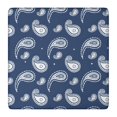 thumbnail image 1 of Blue Pioneer Flower and Paisley Pattern Square Fitted Tablecloth with Elastic Edge,Square Table Cover,Washable Elastic Table Cover for Home Kitchen Party Decor 36"x36", 1 of 6