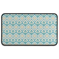 Blue Pioneer Flower Pattern Door Rugs,Washable Non Slip Door Mats Indoor,Decorative Door Mats,Entry Mat Indoor for Entrance,Bedroom,Kitchen,Bathroom,30"x17"