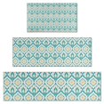 thumbnail image 1 of Blue Pioneer Flower Pattern Kitchen Rugs Sets Of 3,Kitchen Runner Rugs Non Skid Washable,Decorative Kitchen Floor Mats for Kitchen,Sink,Laundry,17"x30"+ 17"x47" + 17"x59", 1 of 6