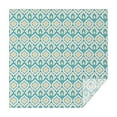 thumbnail image 1 of Blue Pioneer Flower Pattern Square Tablecloth,Waterproof Square Table Cover,Wipeable Spillproof Washable Table Cover for Home Kitchen Party Decor 42"X42"(107x107cm), 1 of 6