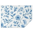 thumbnail image 1 of Blue Pioneer Flower Rectangle Tablecloth 60"x84",Waterproof Polyester Rectangle Table Cloth, Wipeable Spillproof Polyester Tablecloth for Dining, Camping, Indoor and Outdoor, 1 of 5