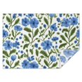 thumbnail image 1 of Blue Pioneer Flower Rectangle Tablecloth 60"x84",Waterproof Polyester Rectangle Table Cloth, Wipeable Spillproof Polyester Tablecloth for Dining, Camping, Indoor and Outdoor, 1 of 5