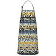 thumbnail image 1 of Blue Pioneer Flower Striped Pattern Apron-Garden Aprons for Women with Pockets-Cotton Linen Waterproof Kitchen Cooking Gardening Aprons Adjustable for Kitchen,Cooking,BBQ and Salon 33x27 Inch, 1 of 7