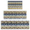 thumbnail image 1 of Blue Pioneer Flower Striped Pattern Kitchen Rugs Sets Of 3,Kitchen Runner Rugs Non Skid Washable,Decorative Kitchen Floor Mats for Kitchen,Sink,Laundry,17"x30"+ 17"x47" + 17"x59", 1 of 6