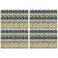 thumbnail image 1 of Blue Pioneer Flower Striped Pattern Summer Placemats Table Placemats Set Of 4-Linen Kitchen Washable Placemats Table Mats 11.8"x17.7" Non-Slip Heat Resistant, 1 of 6