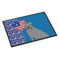 thumbnail image 1 of Blue Pit Bull Terrier USA American Indoor or Outdoor Mat 24x36, 1 of 5