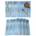 thumbnail image 1 of Blue Placemats Set of 12, Modern Abstract Art Ombre Striped Placemats for Dining Table, Place Mats for Kitchen Tabletop, Waterproof Wipeable Dining Table Mats Set, 1 of 9