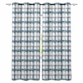 thumbnail image 1 of Blue Plaid Blackout Curtains 45 Inches Long for Bedroom, Watercolor Checkered Blue Ombre Thermal Insulated Room Darkening Black Out Window Curtain Panels Grommet Drapes for Living Room, 1 of 8