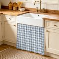 thumbnail image 1 of Blue Plaid Cabinet Curtains 35"W x 35"L, Farmhouse Checkered Elegant Pastoral Sink Skirt for Bathroom Vanity Kitchen Self Adhesive, Dust-Proof Privacy Curtain for Shelves Closet Laundry Room Pantry, 1 of 9
