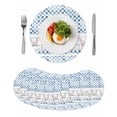 thumbnail image 1 of Blue Plaid Farmhouse Round 13 Inch Placemats Set of 8, Watercolor Cute Country Pigs Checkered HeatResistant Non Slip Place Mats for Dining Table, Wipeable Braided Kitchen Table Mats for Housewarming, 1 of 9