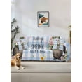 thumbnail image 1 of Blue Plaid Groundhog Couch Cover Sofa Covers 3 Cushion Sectional Couch, Spring Floral Butterfly Botanical Washable Sofa Covers Slipcover Sectional Sofa Cover, Furniture Protector 71"x150", 1 of 9