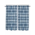 thumbnail image 1 of Blue Plaid Living Room Curtains 2 Panel, Modern Simple Watercolor Buffalo Lattice Cafe Window Treatment, Extra Long Farmhouse Bedroom Bathroom Kitchen Curtains Drapes 104"x72", 1 of 6