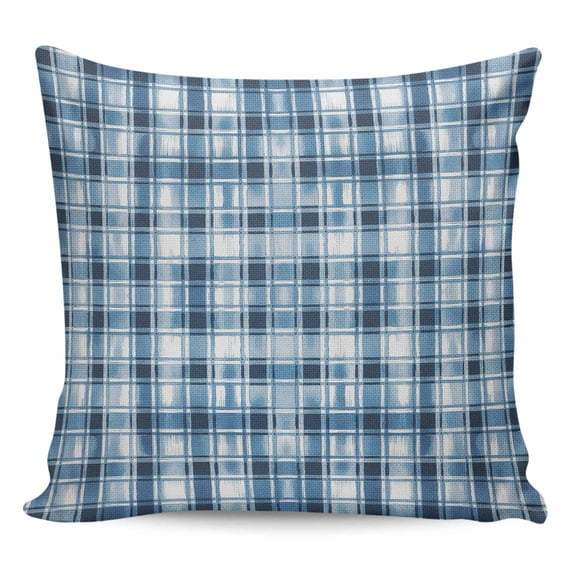 Blue Plaid Pillow Covers 26x26 Inch Decorative Throw Pillow Cover, Modern Simple Watercolor Buffalo Lattice Sofa Pillowcases Accent Cushion Case Home Decor Bedroom Living Room