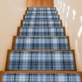 thumbnail image 1 of Blue Plaid Stair Treads Non Slip for Steps Rustic Farmhouse 10 Pcs Reusable Adhesive Stair Runner Mats for Dogs Elders Carpet Treads Rugs for Staircase 8x30 In, 1 of 9