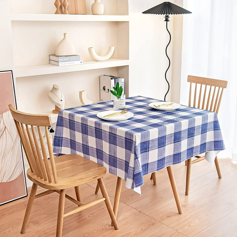 Wipe Clean PVC Vinyl Waterproof Tablecloth - Floral Pattern, Rectangular/Round, Indoor/Outdoor