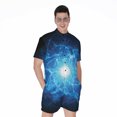 thumbnail image 1 of Blue Plasma Energy Short Sleeve Men'S Rompers Casual Summer Jumpsuits Outfit, 1 of 4