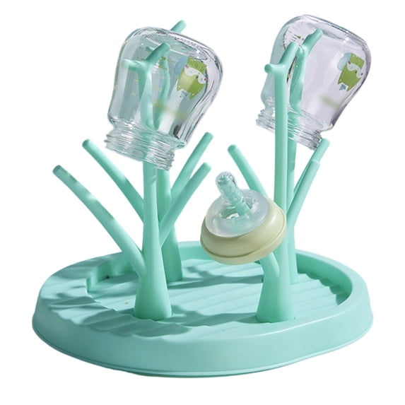 Blue Baby Bottle Drying Rack Detachable Space Saving Organizer for Kitchen Counter Blue