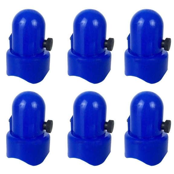 Blue Plastic Caps for Trampoline Poles 6 Pack Durable Fit for Jumping Bed Posts