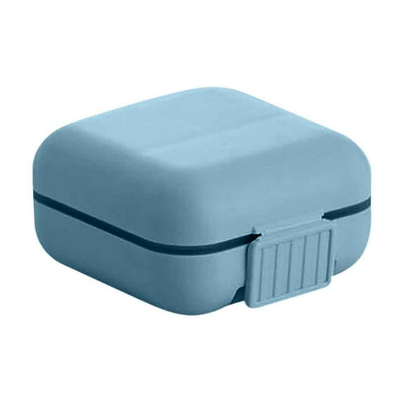 Blue Plastic Rectangular Medication Dispenser - Easy Dose Cutter for Tablets & Capsules, Portable Divider for Daily Medication Management & Health Care