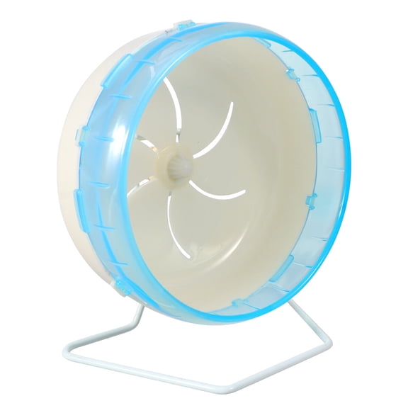 Blue Plastic Running Wheel for Pets Sturdy Safe and Odor Resistant Design