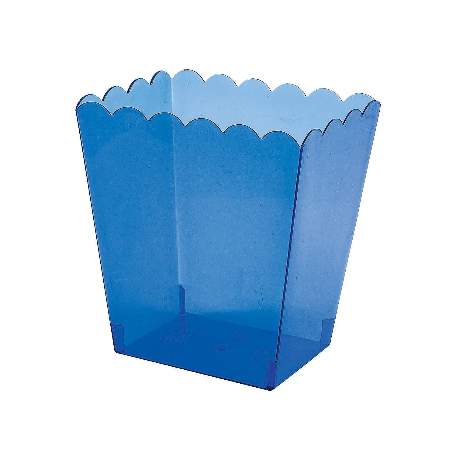 Brandclub - Blue Plastic Scallop Containers 3Pc - Party Supplies - 3 Pieces