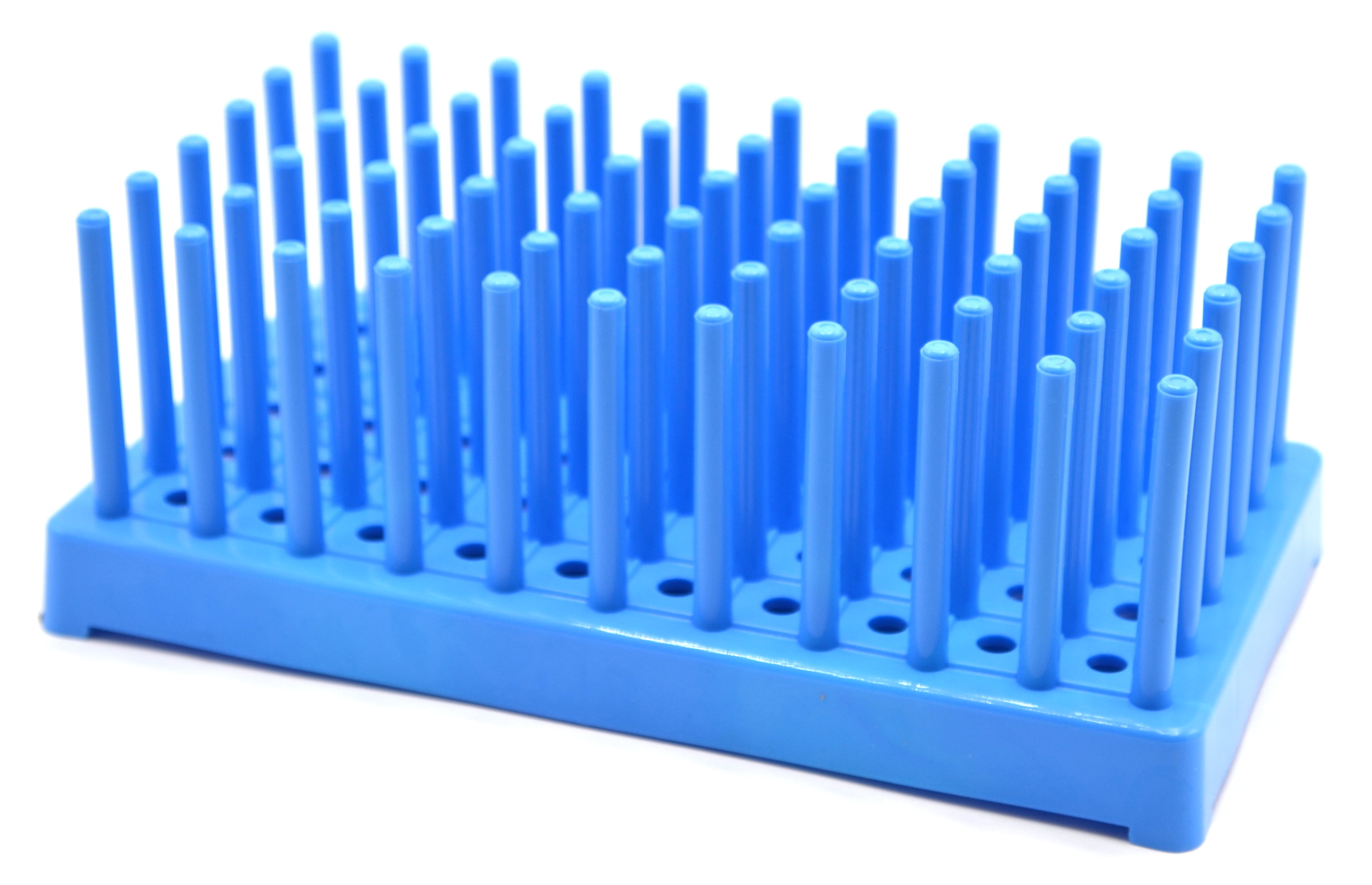 Blue Plastic Test Tube Peg Drying Rack Holds 50 16mm Test Tubes - Eisco ...