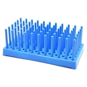 Blue Plastic Test Tube Peg Drying Rack Holds 50 16mm Test Tubes - Eisco Labs