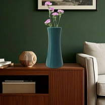 Blue Plastic Vase, Tall Flower Vase, Modern Wedding Event Decor, Home Office Table Centerpiece, Decorative Gift Idea