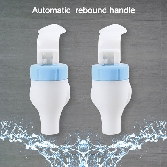 Blue Plastic Water Cooler Faucet Push Type Handle Fit Water Dispenser Tap Spigot Replacement 4pcs