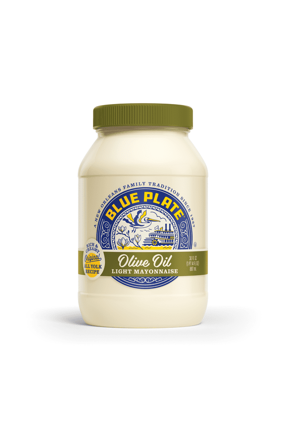 Blue Plate Light Mayonnaise with Olive Oil, 30 fl oz Jar