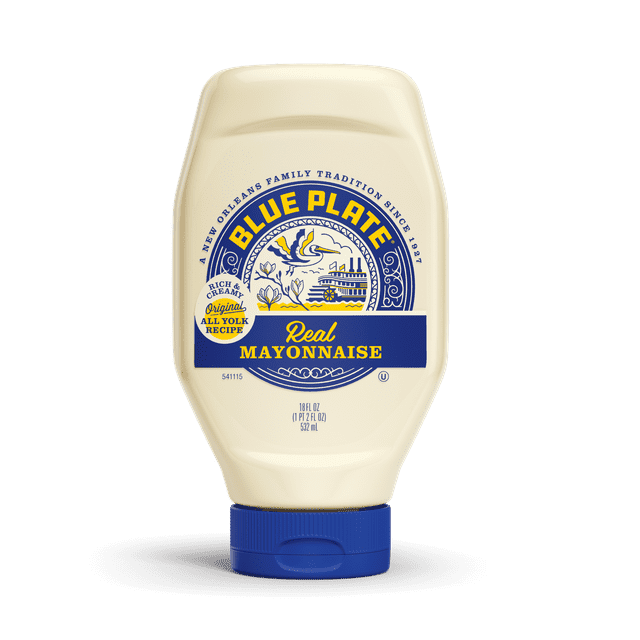 Blue Plate Real Mayonnaise,18 fl oz Squeeze Bottle -Pack of 4