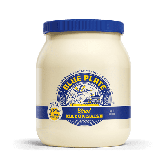 Blue Plate Real Mayonnaise, 64 fl oz Plastic Jar