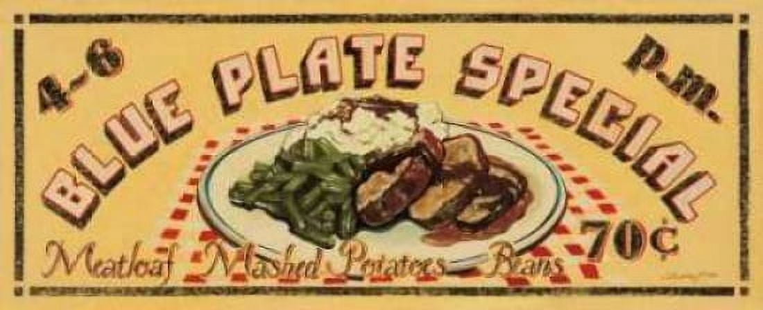 Blue Plate Special Canvas Art - Catherine Jones (10 x 20)