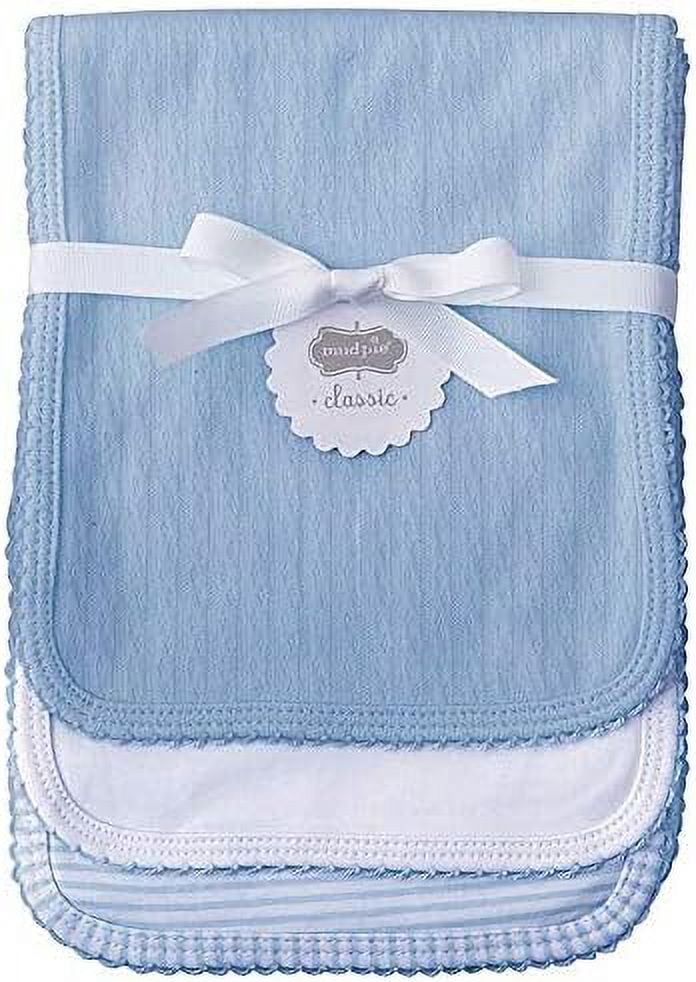 Blue Pointelle Burp Cloths