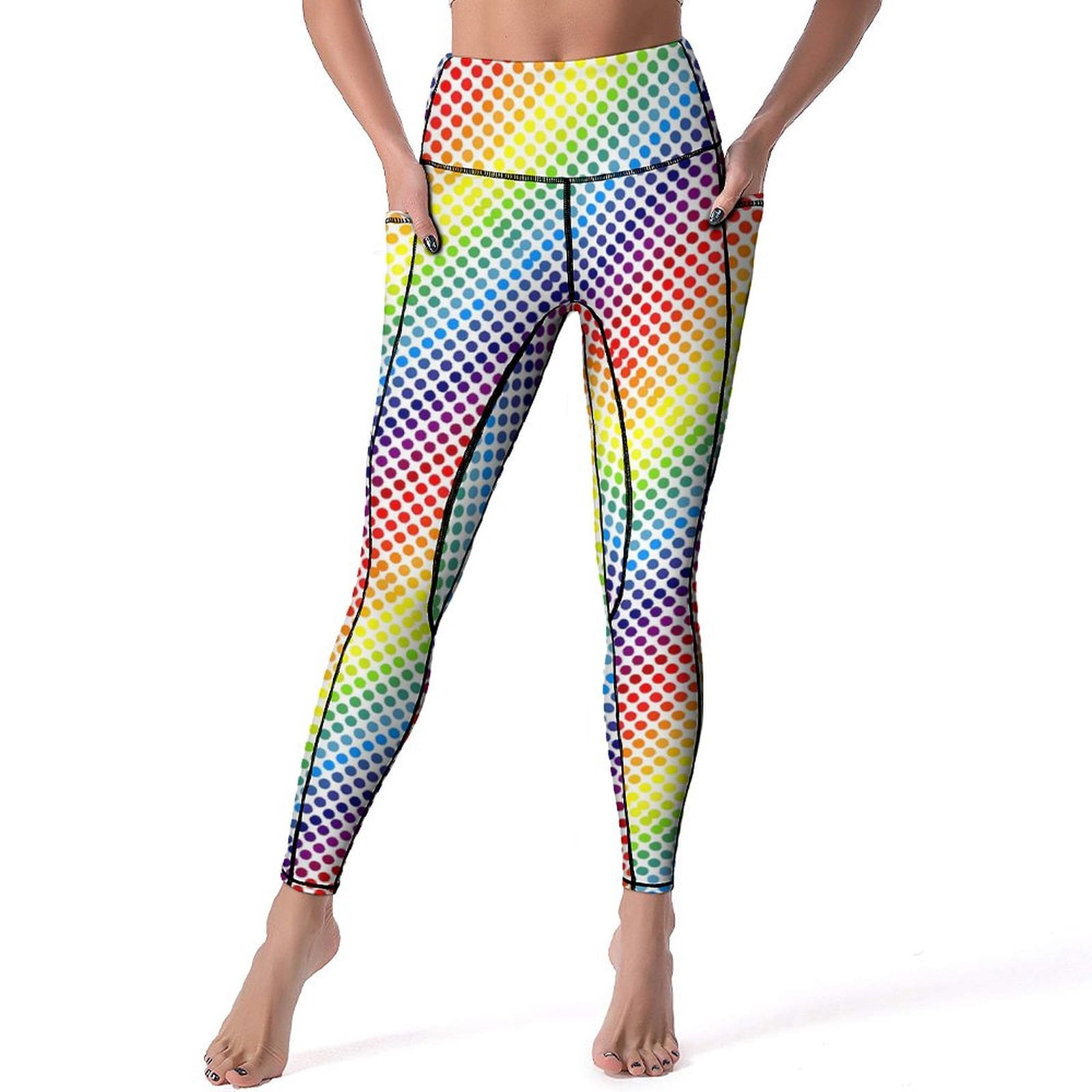 Aqua Polka Dot Men's Leggings