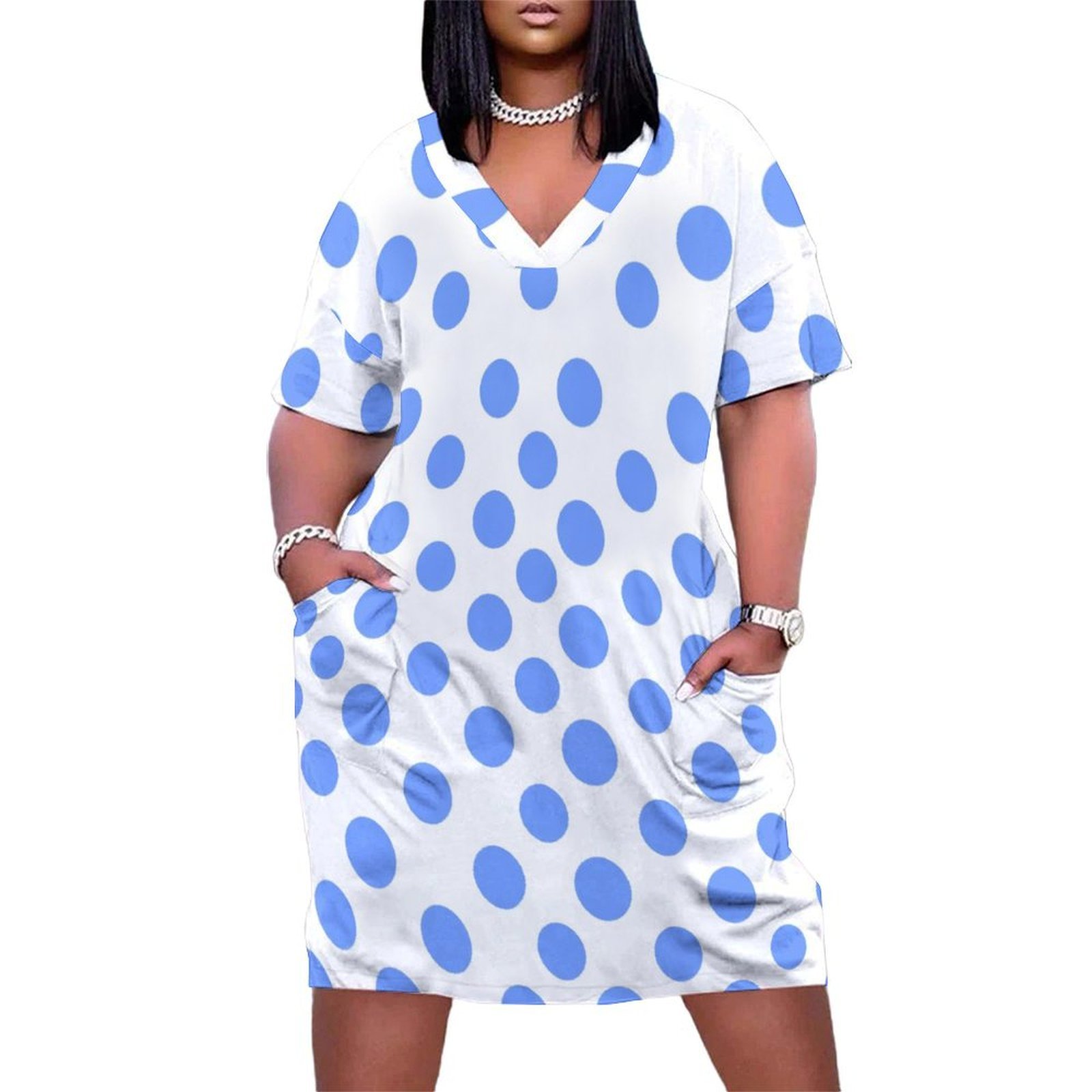 Women's Temperament Leisure Polka-dot Printed Dress Clothing
