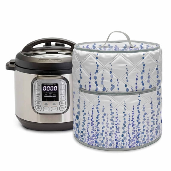 Blue Polka Dot Rice Cooker Cover 8 Quart Retro Abstract Art Watercolor ...