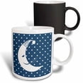 thumbnail image 1 of 3drose, Blue Polka Dot Sleeping Moon Art - Astronomy - Sky, 11oz Magic Transforming Mug, 1 of 7