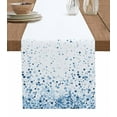 thumbnail image 1 of Blue Polka Dot Table Runner Cotton Linen 90 Inch Holiday Dresser Scarves, Abstract Modern Art Dots Watercolor Tablerunner for Kitchen Coffee Dining Bedroom Living Room Dinner Scarf Décor 13''x90'', 1 of 9