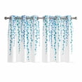 thumbnail image 1 of Blue Polka Dots Kitchen Curtains Window Panels, Watercolor Abstract Art Retro Insulated Window Treatment Curtain, Grommet Curtains for Bedroom/Living Room/Bathroom, 2 Piece 52"Wx45"L, 1 of 8