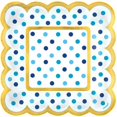 thumbnail image 1 of Blue Polka Dots Small Scalloped Appetizer Plates (36ct), 1 of 1