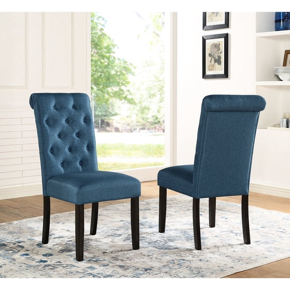 Blue Polyester - Armless High - Back - Kitchen Dining - Provide Unique Seating