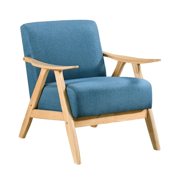 Blue Polyester Upholstery | Foam - padded Back | Reading Nook + Comfortable Reading Time