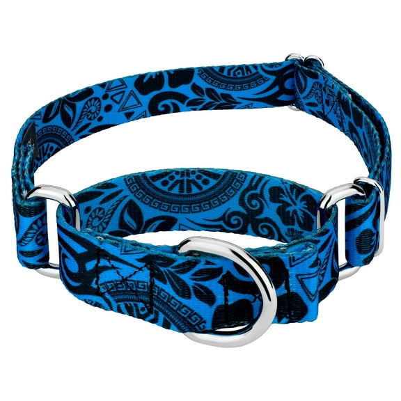 Country Brook Petz® Blue Polynesian Martingale Dog Collar, 2XS