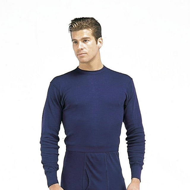 Blue Polypropylene Thermal Long Underwear Tops, Shirts