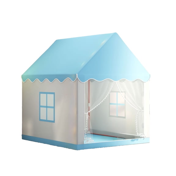 Blue Blue Indoor Outdoor Foldable Kids Play Castle Tent Polyester Fabric Toy House For Game Relax Reading